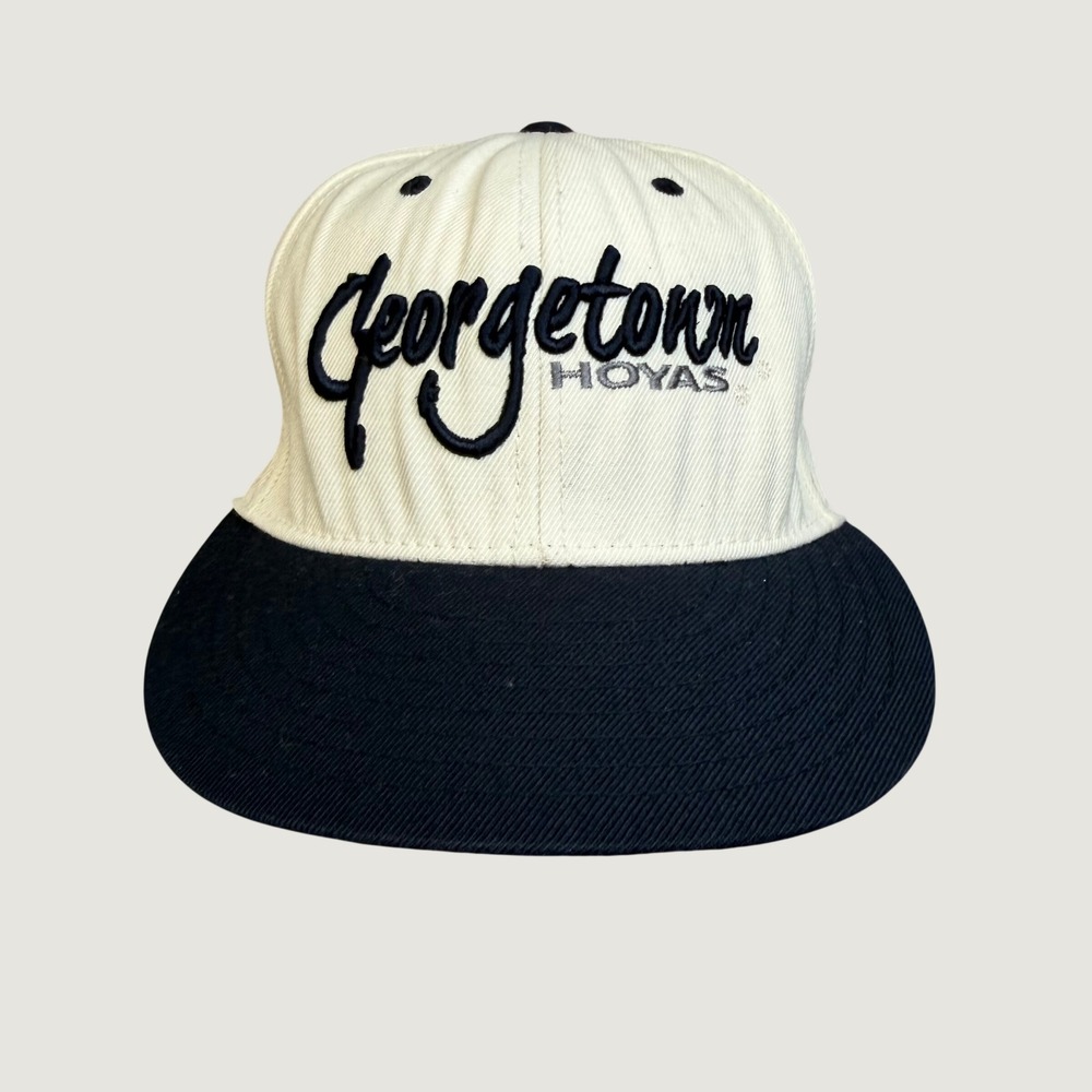 Top of the World Georgetown Hoyas Snapback Hat Vintage Two Tone Navyโ White Cap